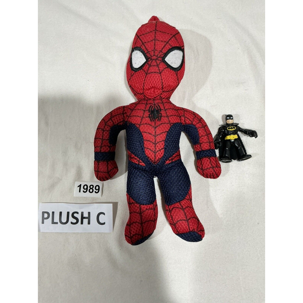 Set Of 2 Spider-Man Scrubby 11 Inch & Batman Figure 2 Inch